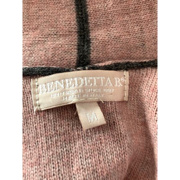 Benedetta B. Cashmere wool open front gray vest womens size medium - Picture 3 of 7